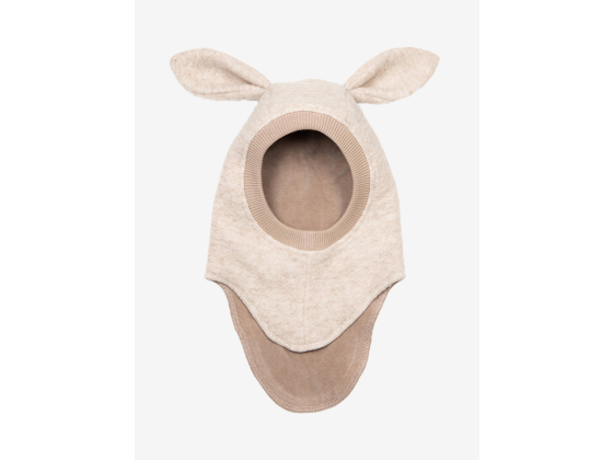 Bunny Wool Balaclava Ears Wool, Sand - Huttelihut