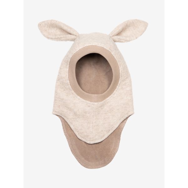 Bunny Wool Balaclava Ears Wool, Sand - Huttelihut