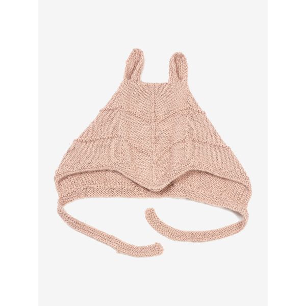 Rabbit Bonnet Ears Alpaca Wool, Dusty Rose - Huttelihut