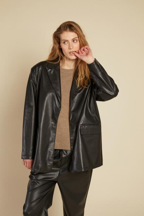 Jerry Leather Blazer - As Is