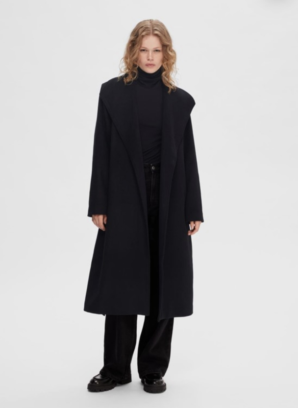 Rosa Wool Coat - Black - Image 2