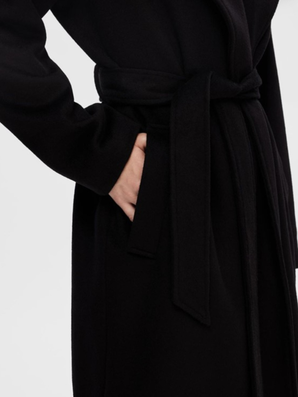 Rosa Wool Coat - Black - Image 3
