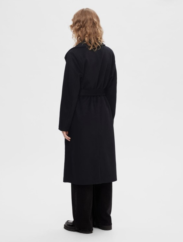 Rosa Wool Coat - Black - Image 4