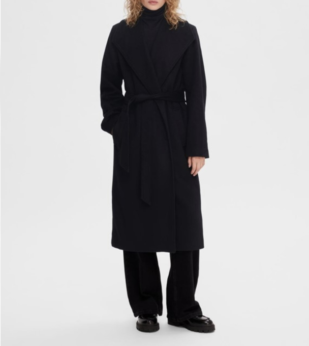 Rosa Wool Coat - Black - Image 1