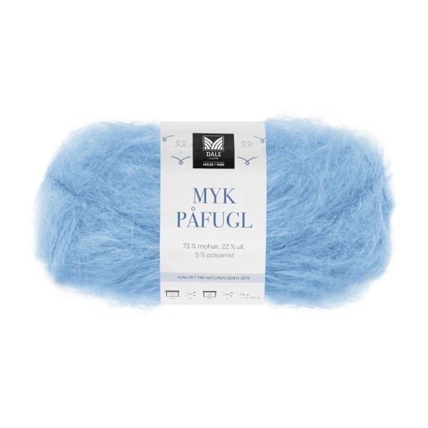 Myk Påfugl Isblå