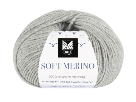 Soft Merino Lys grå melert
