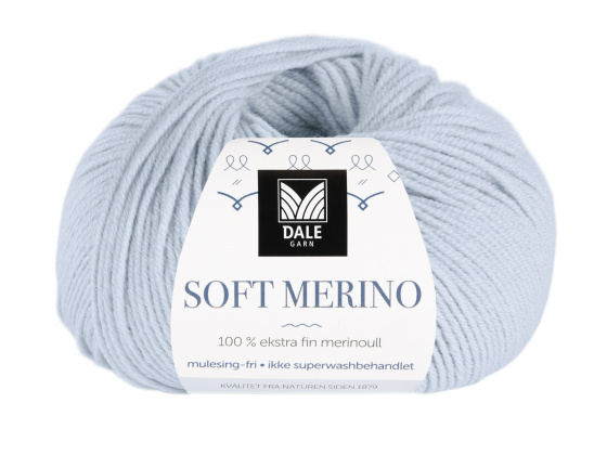 Soft Merino Lys blå