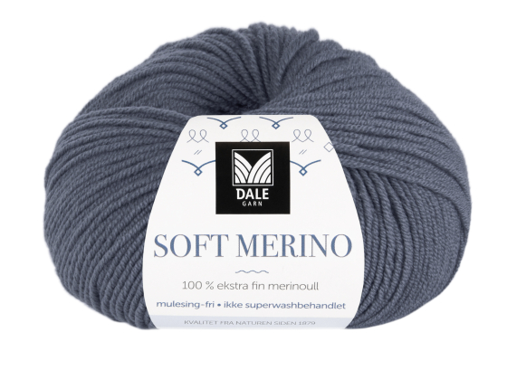 Soft Merino Mørk gråblå