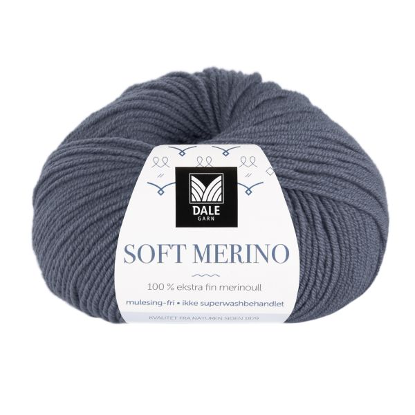 Soft Merino Mørk gråblå