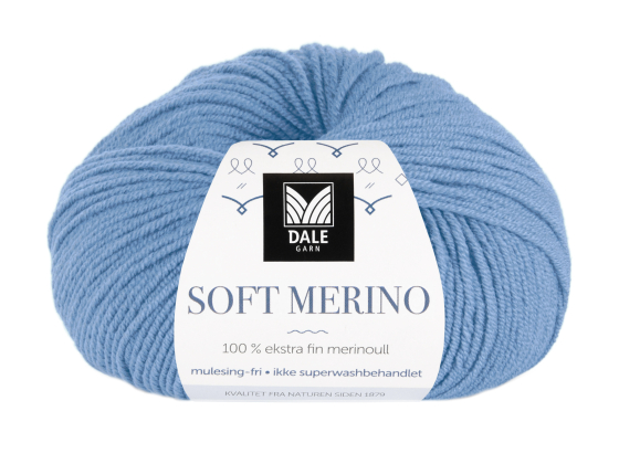 Soft Merino Isblå