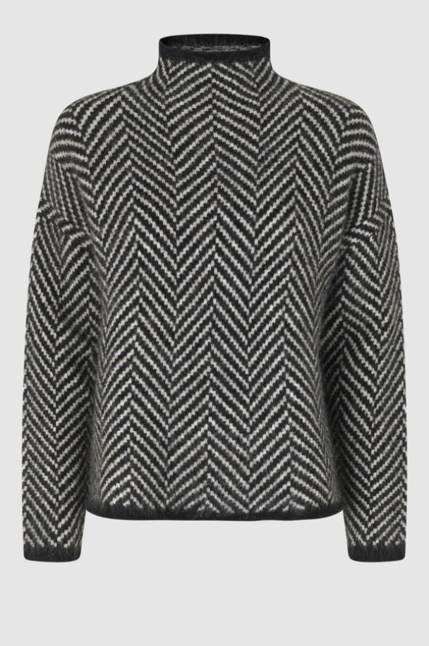 Herrin Knit New T-neck - Black - Image 2
