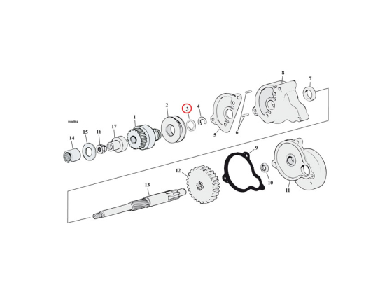 RETAINING RINGS, STARTER SHAFT