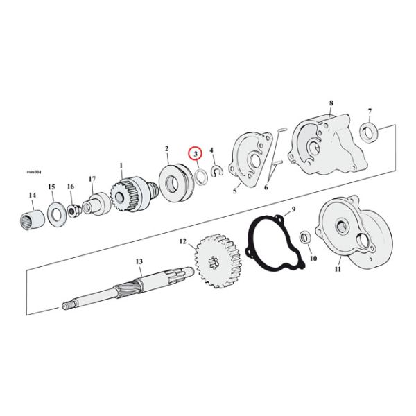 RETAINING RINGS, STARTER SHAFT