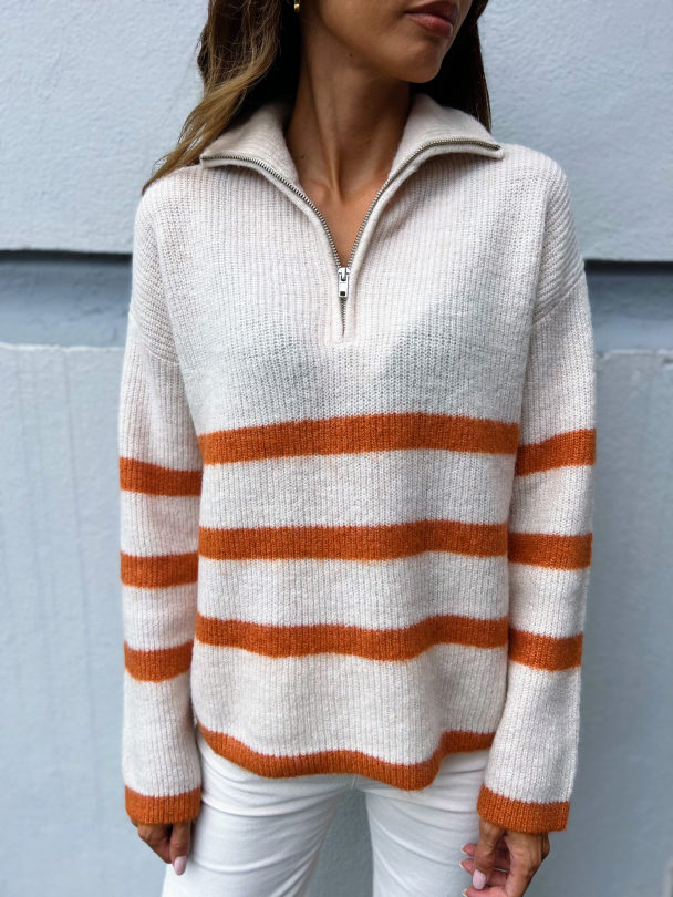 Maline Knit Half Zip - Birch - Image 1