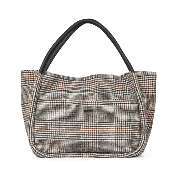 Day Woolen Check Small Shopper - Image 1