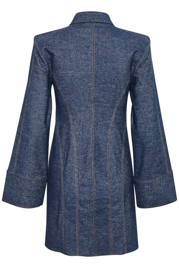 Vlora Short Dress - Dark Blue Denim  - Image 5