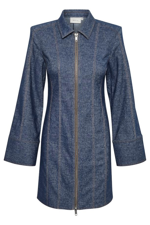 Vlora Short Dress - Dark Blue Denim  - Image 6
