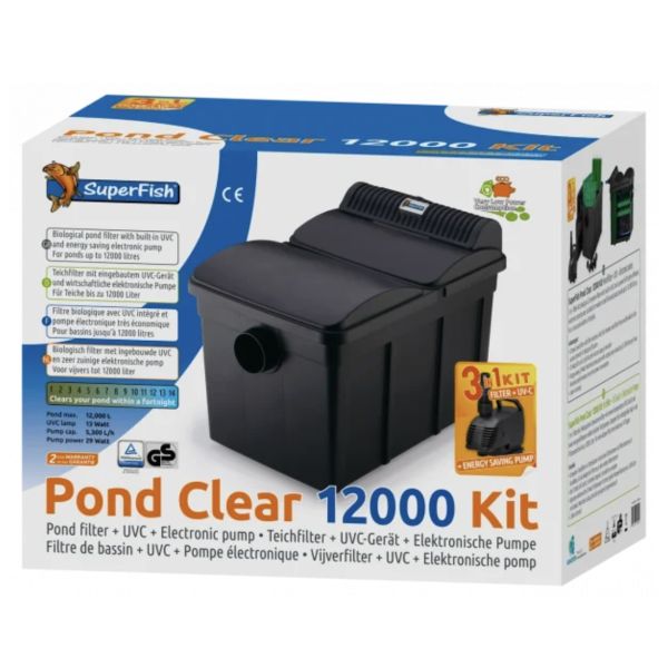 Pondclear 12000 filtersett med pumpe og UV-C