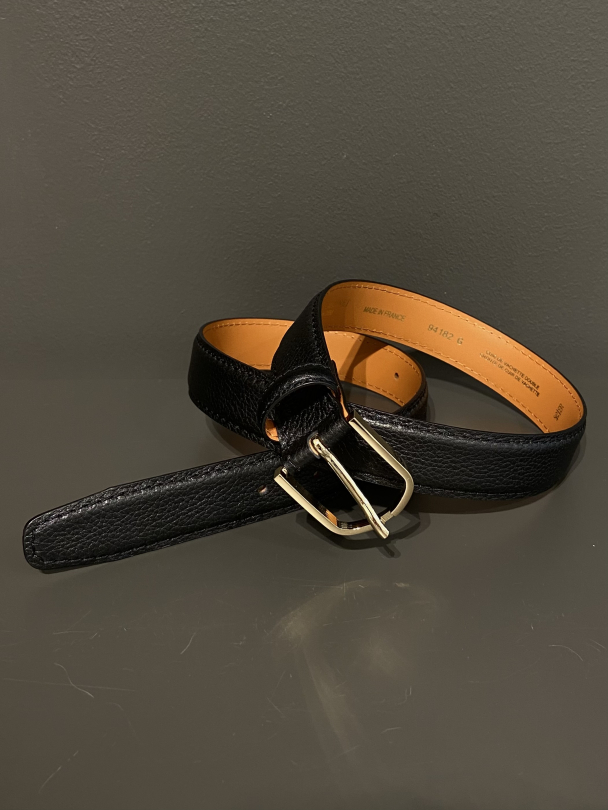 Black Calfskin Belt