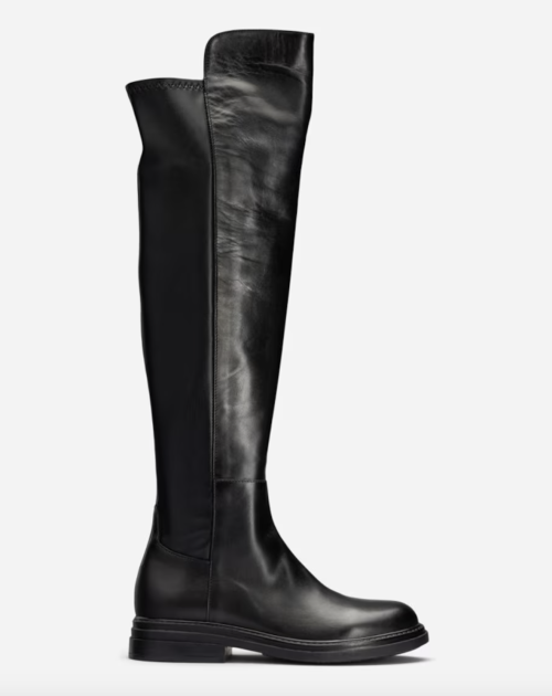 High Boot Vitello Nero Stretch Nappa Nero 9050B-23 | Vitello Nero Stretch Nappa Nero High Boot 9050B-23 fra Laura Bellariva 