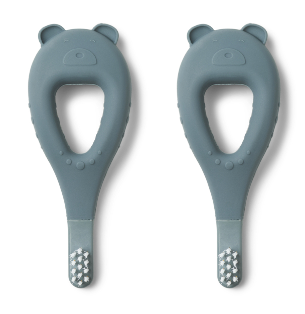 LIEWOOD - JANELLE TANNBØRSTE 2-PK WHALE BLUE - Image 1