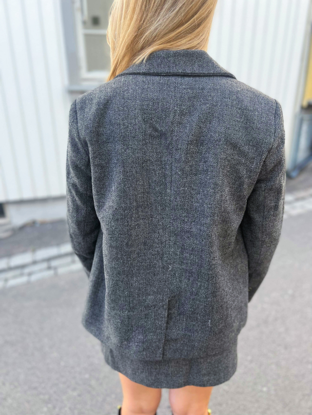 Summer Wool Mix Blazer - Grey Melange  - Image 4