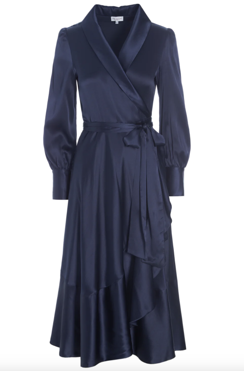 Vitah Wrap Dress Optical Blue |  Vitah Wrap Dress Optical Blue fra Dea Kudibal