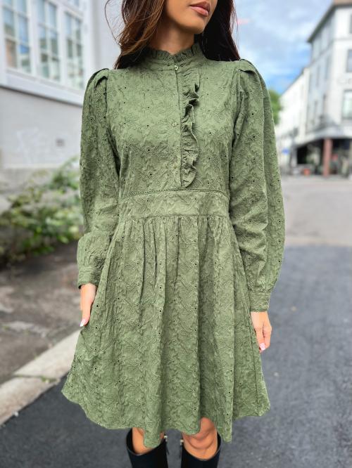 Uma Dress Broderie - Green 