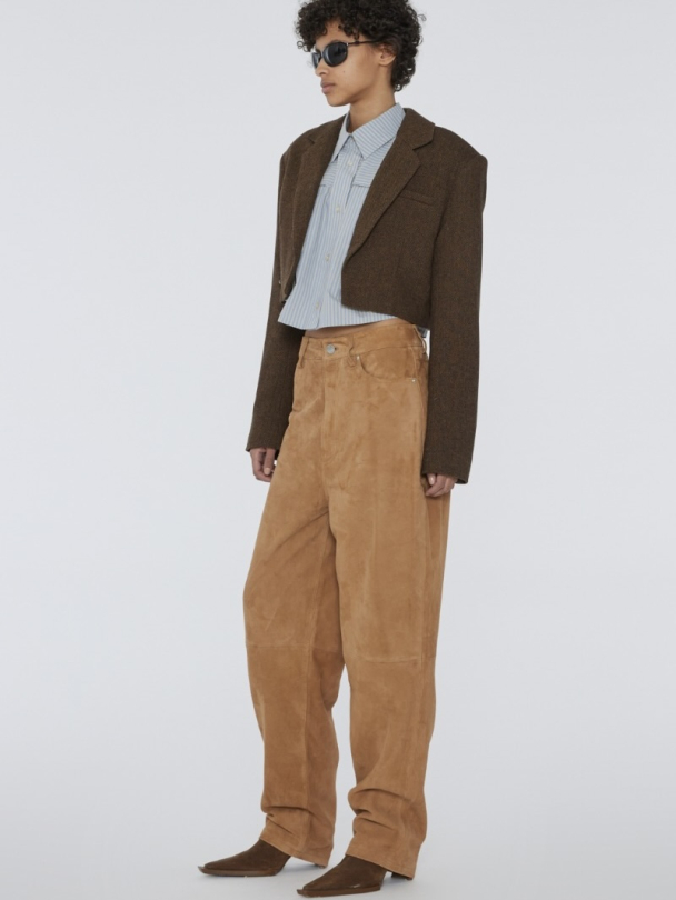 Suede Straight Pants - Image 3