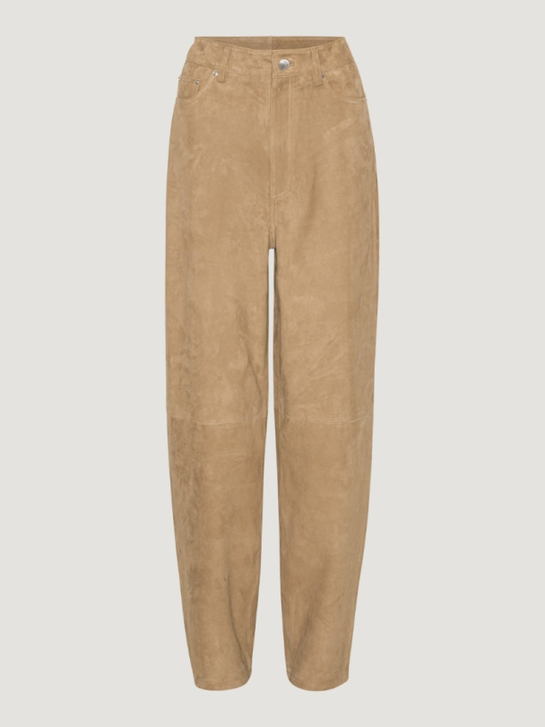 Suede Straight Pants - Image 4