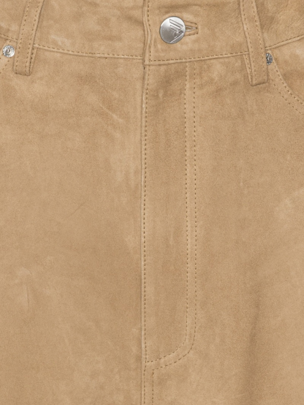 Suede Straight Pants - Image 6