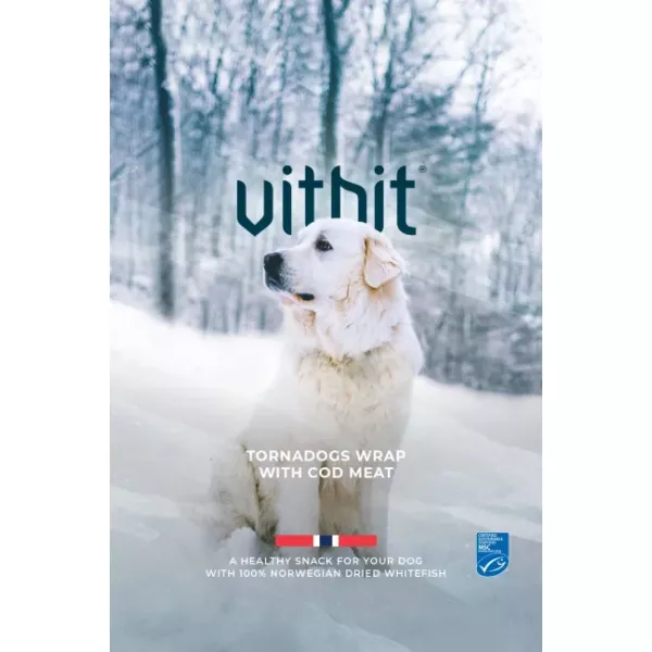 Vitbit Tornadogs Wrap m/torsk 100g