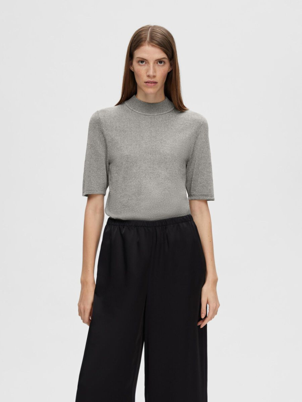 SELECTED FEMME Lura Lurex Knit Tee - Image 3
