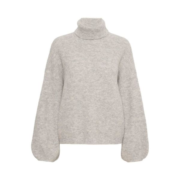 Alpha Rollneck - Light Grey Melange