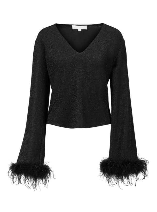 Peach Blouse - Black Glitter - Image 2