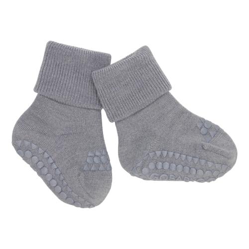 GOBABYGO | Non-slip Socks Wool - Grey Melange