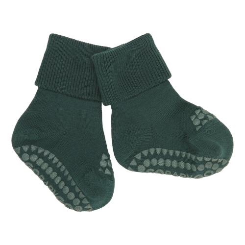 GOBABYGO - NON-SLIP SOCKS WOOL FORREST GREEN