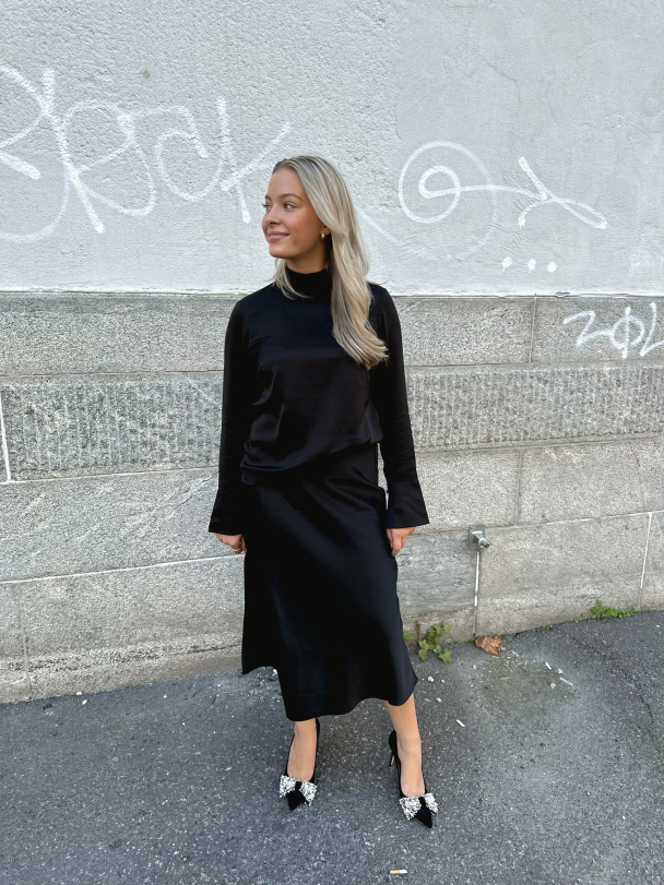 Lena midi skirt - Black - Image 6