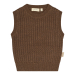 Strikket vest, Walnut - Petit Piao