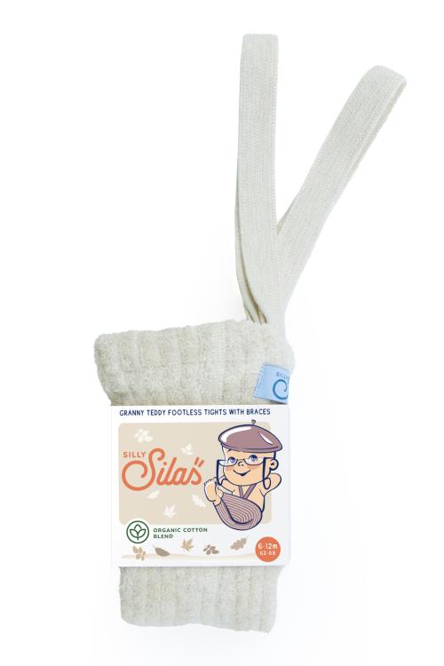 Silly Silas | Granny Teddy Footless Tights - Cream Blend