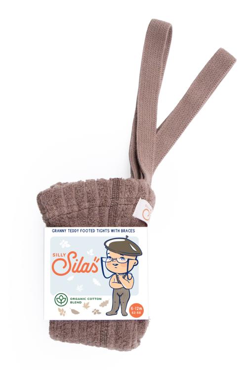 Silly Silas | Granny Teddy Footed Tights - Granola