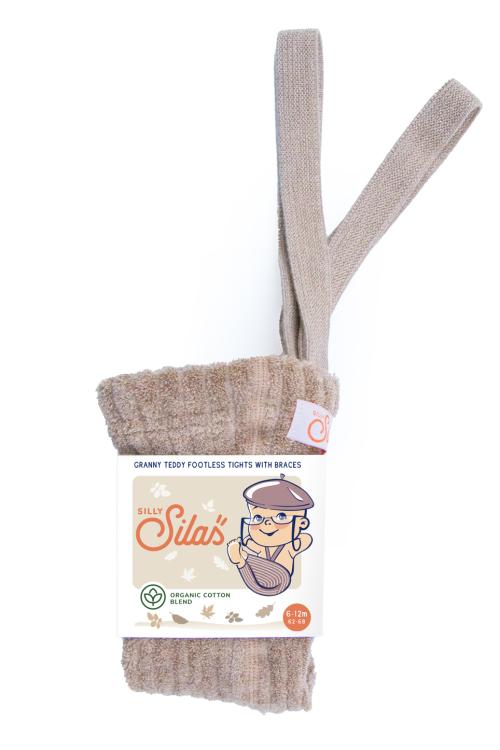 Silly Silas | Granny Teddy Footless Tights - Peanut Blend