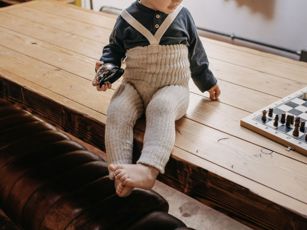 Granny Teddy Footless Tights - Cream Blend - Image 5