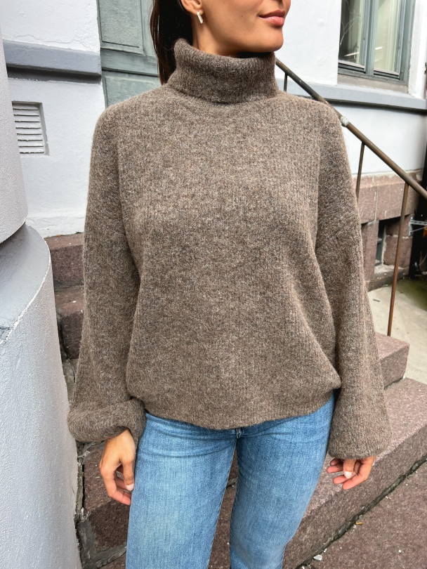 Alpha Rollneck - Dark Sand Melange - Image 1
