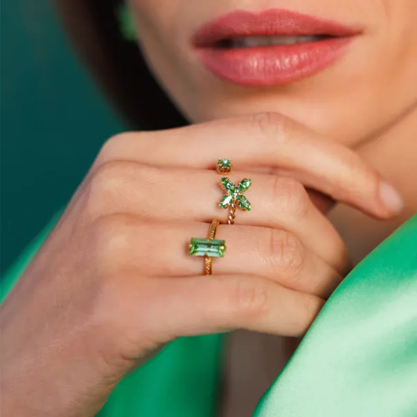 Crystal Star Ring Gold - Peridot - Image 3