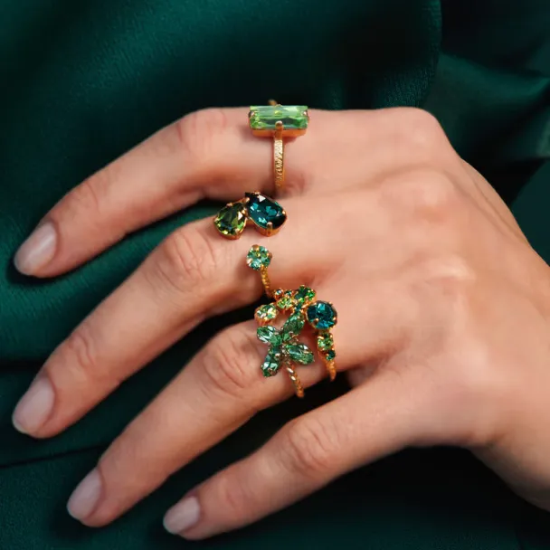 Crystal Star Ring Gold - Peridot - Image 4