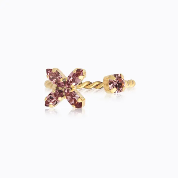 Crystal Star Ring Gold - Light Amethyst