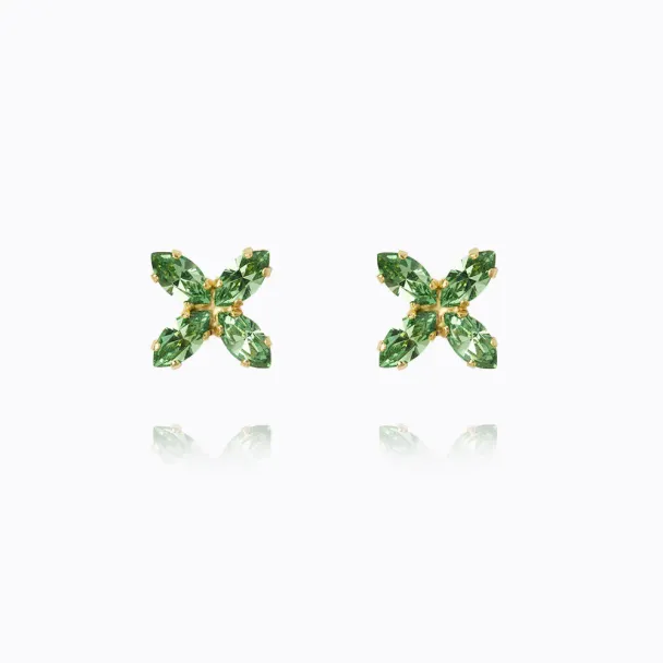 Crystal Star Earrings Gold - Peridot  - Image 1