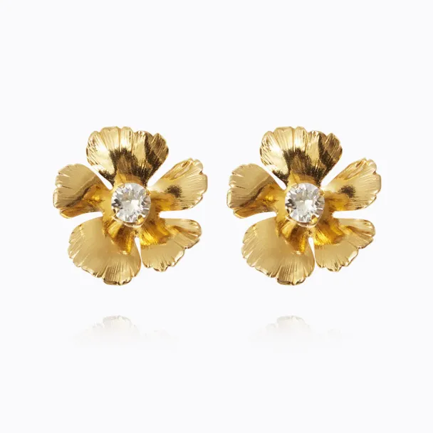 Anemone Earrings Gold - Crystal  - Image 1