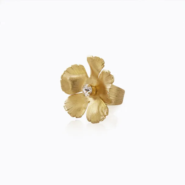 Anemone Ring Gold - Crystal - Image 1